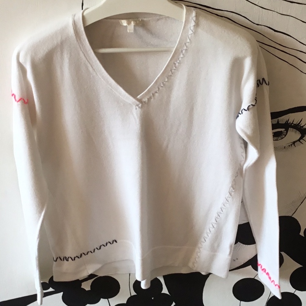 Lisa Todd White Cotton Sweater
